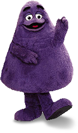 Ronald Mcdonald Png For Kids - Mcdonalds Grimace (276x457), Png Download