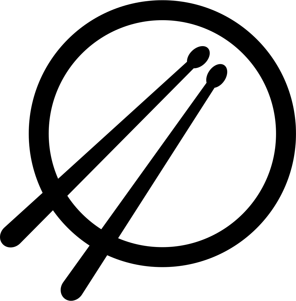 Drum And Drumsticks Top View Comments - Drums Logo Rock Band (980x998), Png Download