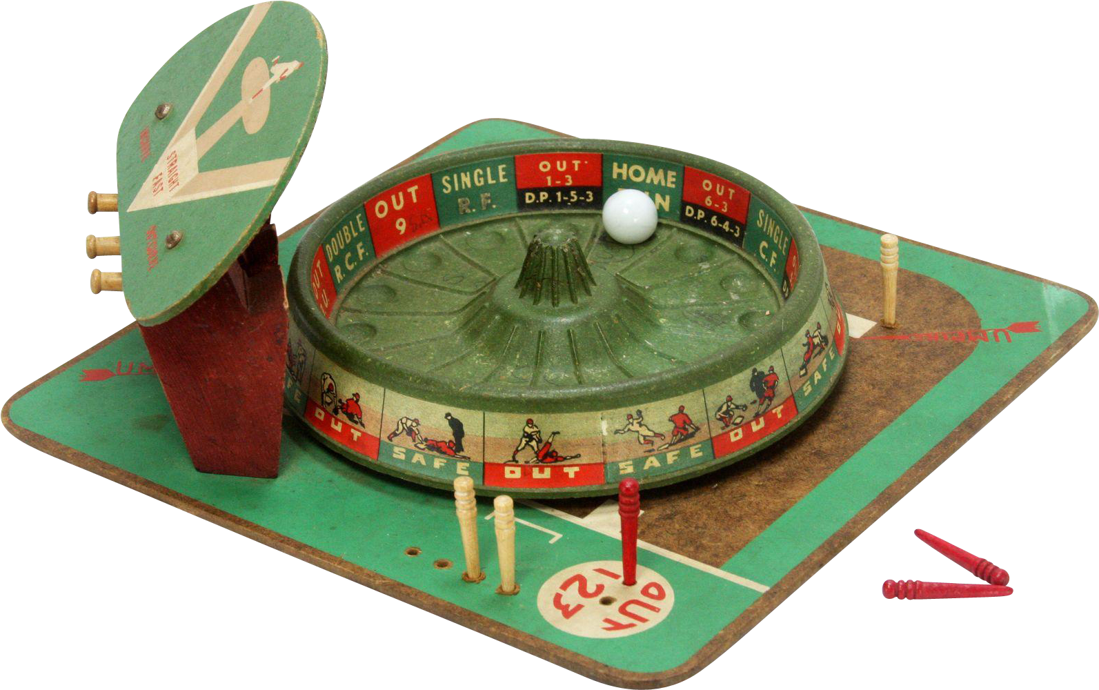 Vintage Pro Baseball Roulette Wheel Game Pm Game Co - Game (1592x1592), Png Download