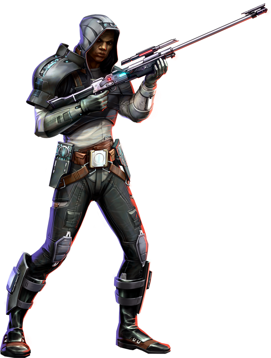 Assassin - Star Wars Sniper Character (1000x1199), Png Download
