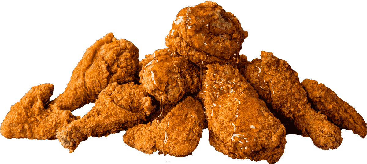 Blue Ribbon Fried Chicken - Fried Chicken Png (1200x538), Png Download