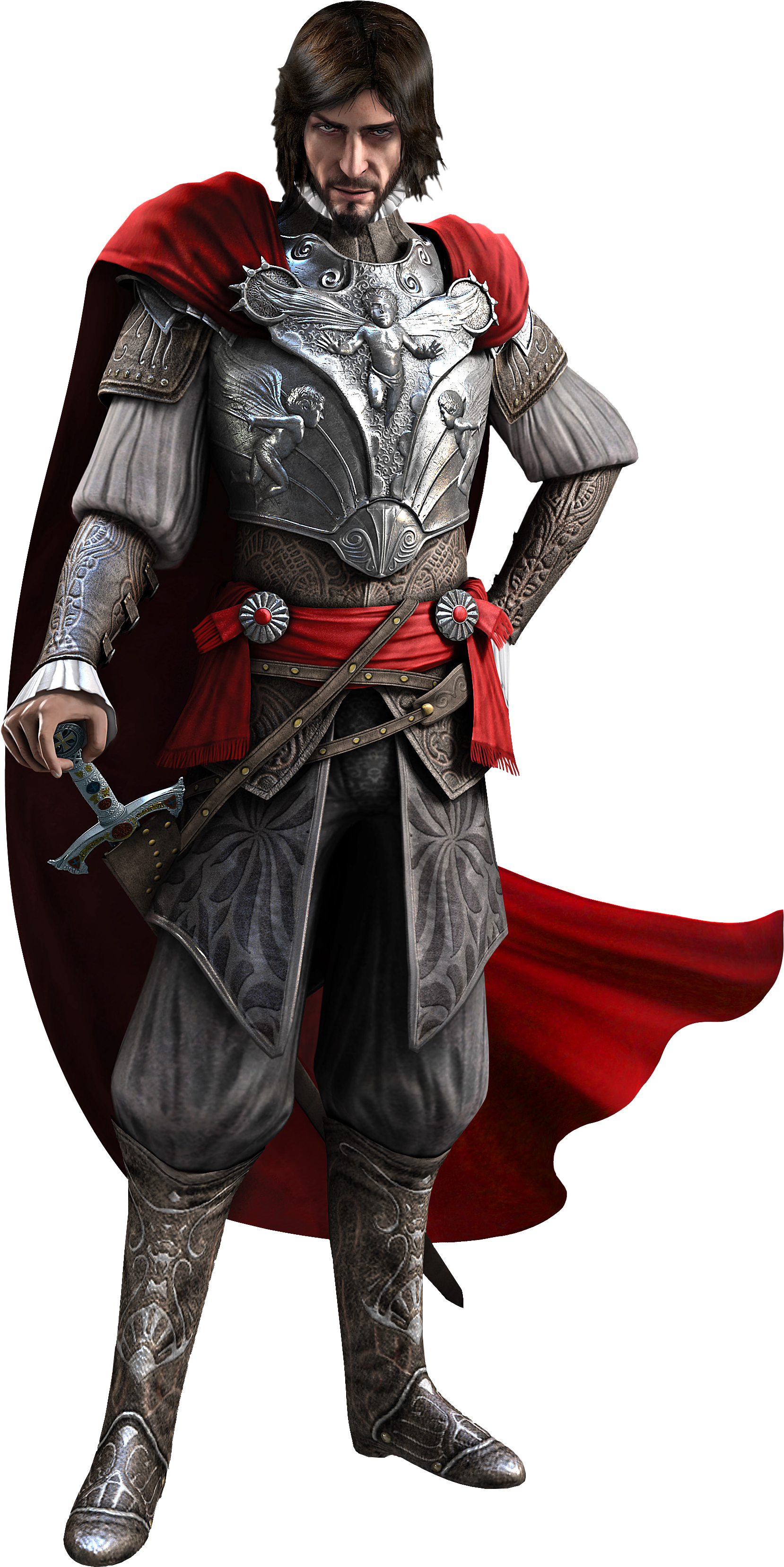 Assassin Creed Syndicate Clipart Render - Assassin's Creed Brotherhood Cesare Borgia (1746x3432), Png Download
