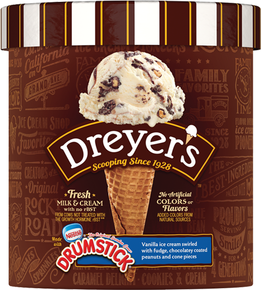 Nestlé® Drumstick® Sundae Cone - Dreyer's Mint Ice Cream (768x852), Png Download