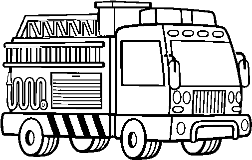 A Fire Truck Coloring Page - Camion De Bomberos Para Colorear (600x470), Png Download