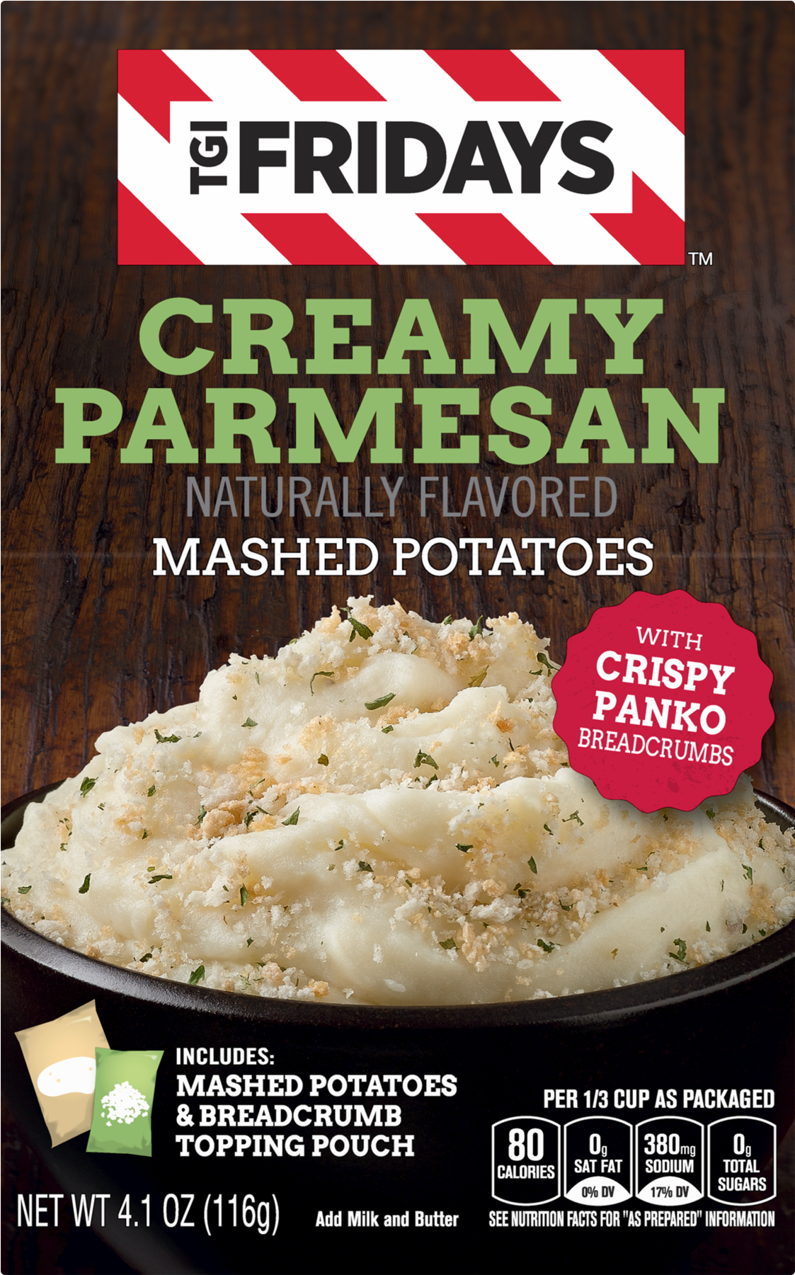 Tgi Fridays Creamy Parmesan Mashed Potatoes 4.1 Oz. (1800x1800), Png Download