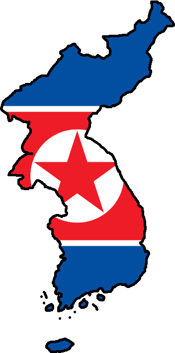 Flag Map Of Korea (352x711), Png Download