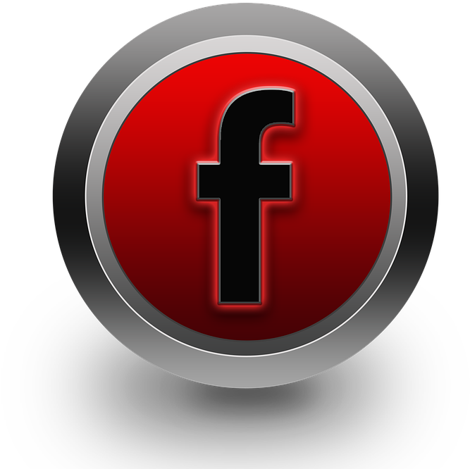 Logo, Facebook - Transparent Red Facebook Icon (720x720), Png Download