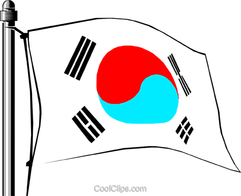 Korea Flag Royalty Free Vector Clip Art Illustration - Asean Korea Future Oriented Youth Exchange Program (480x391), Png Download