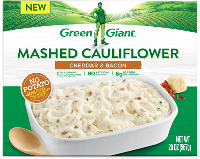 Product 1039product 1038gg Mashed Cauliflower Cheddar - Green Giant Cauliflower Mashed Potatoes (400x400), Png Download
