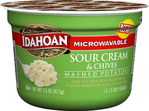 17 0213 Sour Cream Mashed Cup - Idahoan Foods Idahoan Sour Cream & Chive Potato (600x448), Png Download