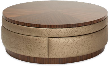 Cloche Round Swivel Cocktail Table - Aico Michael Amini Cloche Round Swivel Cocktail Table (600x510), Png Download