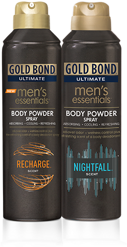 Men's Essentials Body Powder Spray - Gold Bond Ultimate Men 's Essentials Cuerpo Polvo Aerosol, (261x517), Png Download