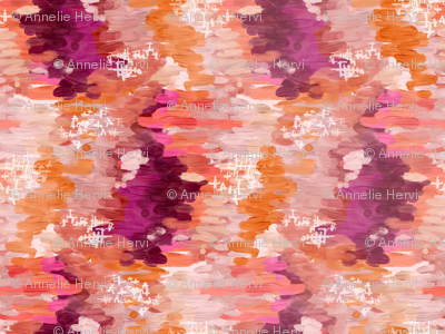 Oil Paint Abstract Pink Orange - Creative Arts (400x300), Png Download