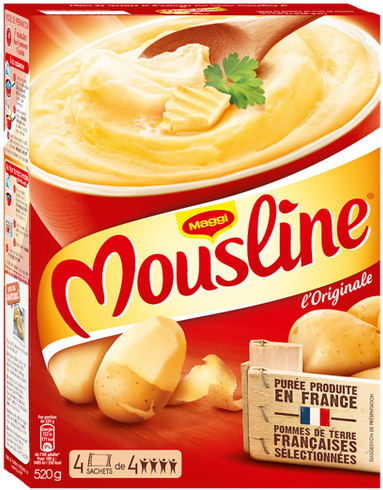 Purée De Pomme De Terre Mousseline (500x522), Png Download