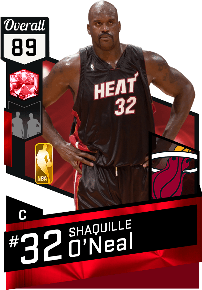 '06 Shaquille O'neal Ruby Card - Best 2k 17 Myteam Uniforms (325x475), Png Download