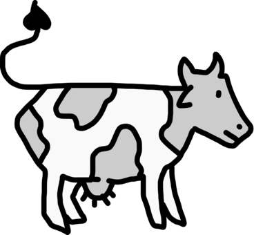Beef Cattle Dairy Cattle Drawing Cartoon - Cattle Egret And Cow Drawing (368x340), Png Download