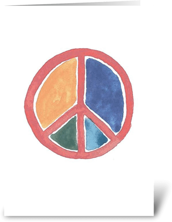 Peace Sign Greeting Card - Peace Symbols (700x792), Png Download