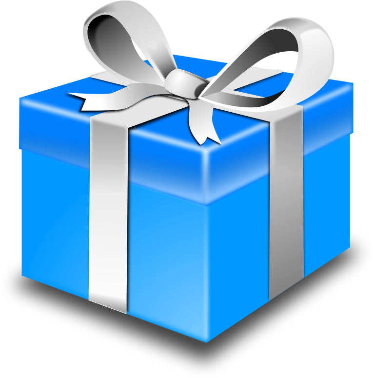 Imagen De Regalo Png - Embrulho De Presente Azul (737x720), Png Download