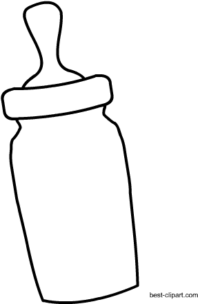 Black And White Milk Bottle Clipart - Glass Milk Bottle (450x450), Png Download