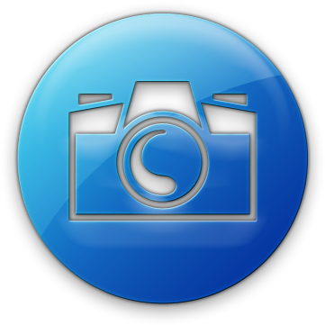 Blue Photo Gallery Icon (420x420), Png Download