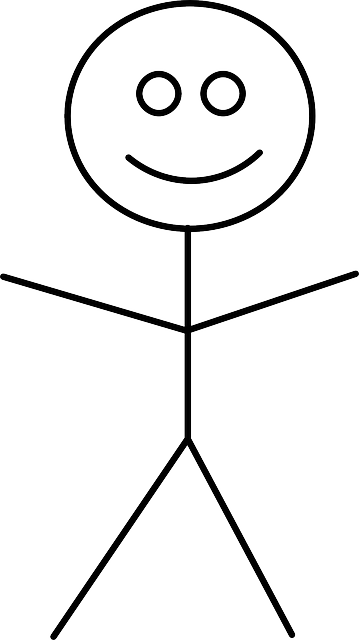 Baby, Black, Stick, Outline, Drawing, People, Boy - Stick Man Clip Art (359x640), Png Download