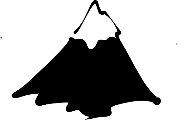 How To Set Use Mountain Outline Clipart (600x384), Png Download