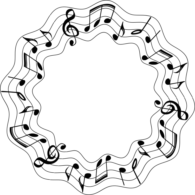 Musical Note Sound Circle Clef Free Commercial Clipart - Musical Notes Circle Png (750x750), Png Download