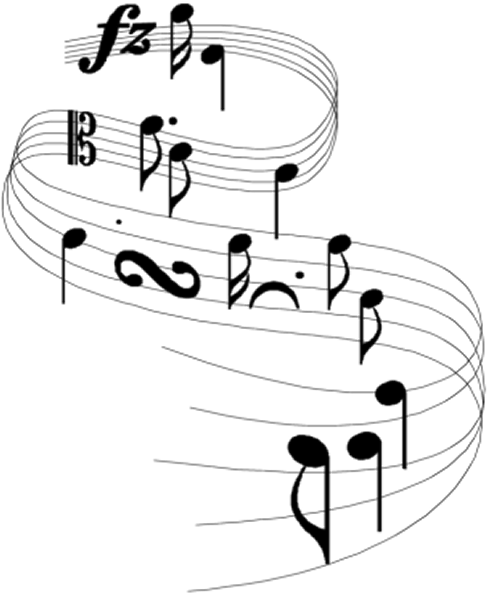 Music Notes Clipart Free - Pink And Purple Music Notes (495x600), Png Download