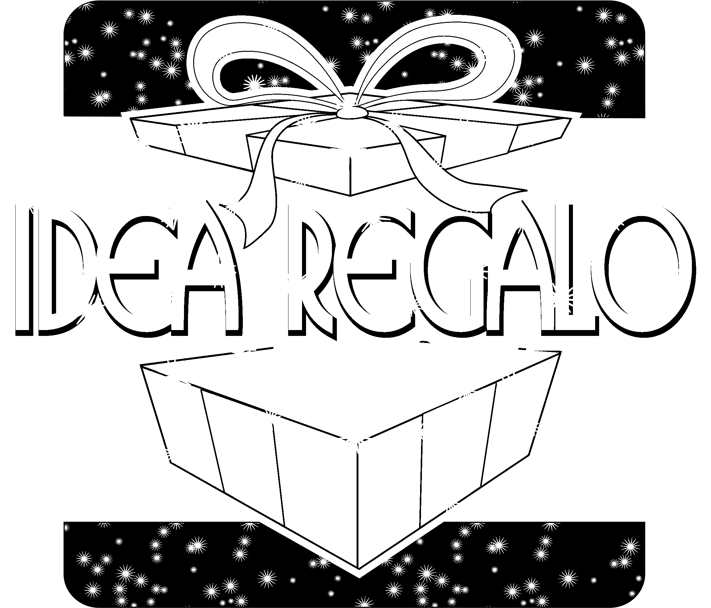 Idea Regalo Logo Black And White - Regalos (2400x2400), Png Download