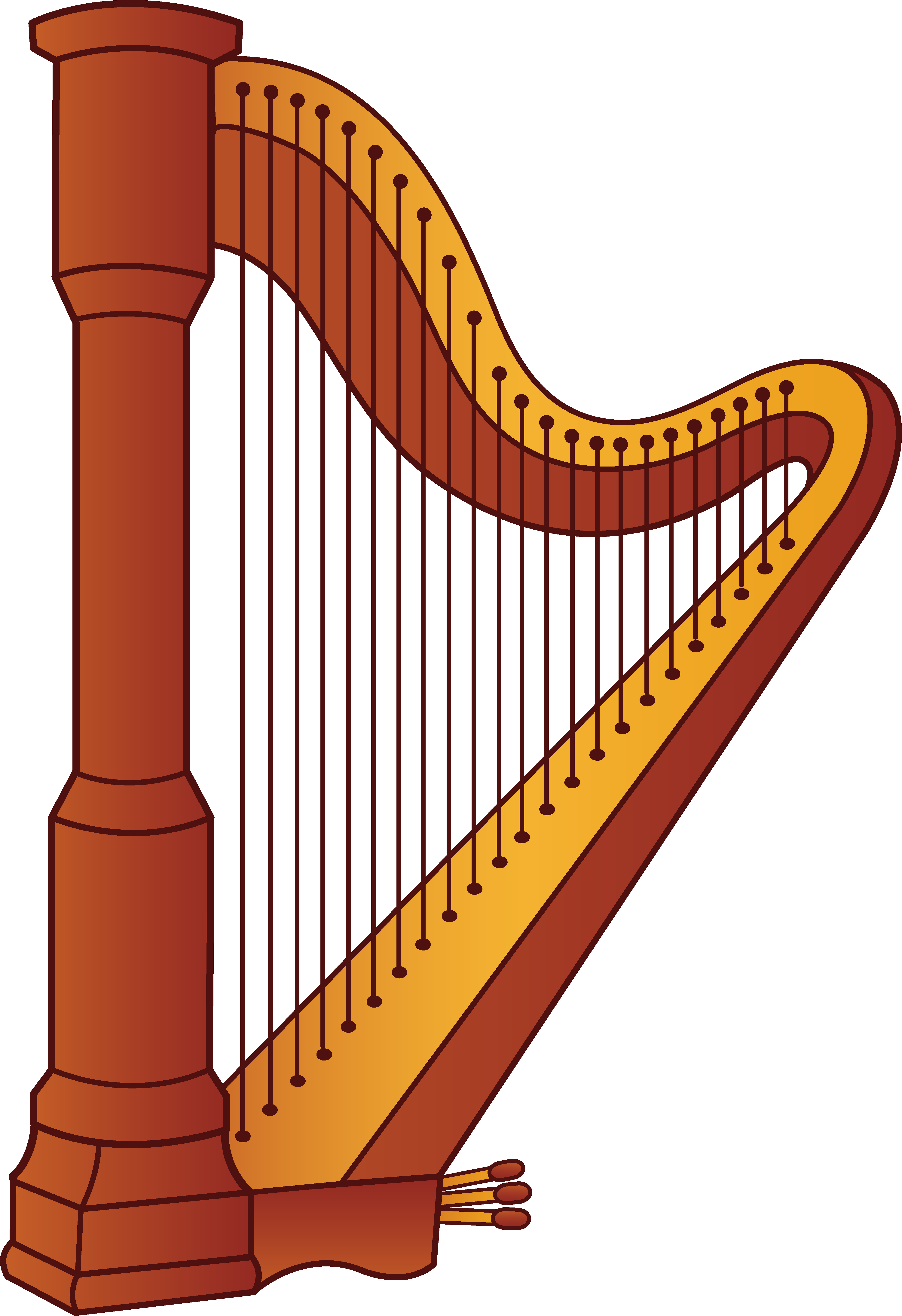 Harp Musical Instrument Pinterest - Harp Clipart (4805x7010), Png Download