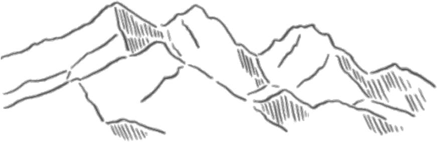 Ftestickers Mountain Outline Doodle Black - Mountain Drawing (1024x1024), Png Download