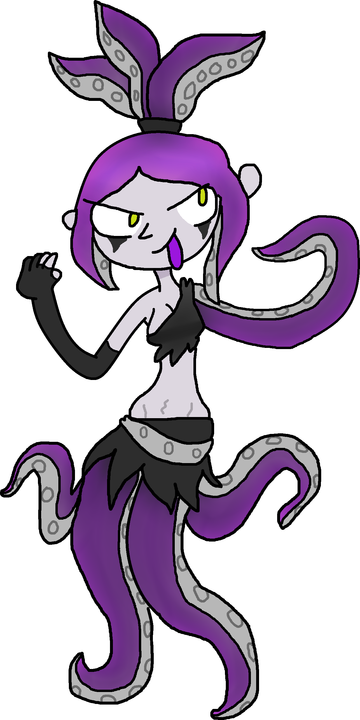 Colored Voetrice By Exo - Cartoon (1234x2469), Png Download