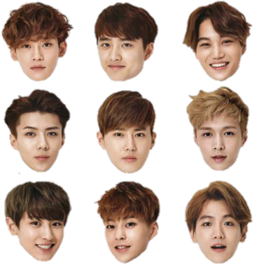 Exo Sehun Kyungsoo Chen Baekhyun Xiumin - Monsta X Stickers Png (420x460), Png Download