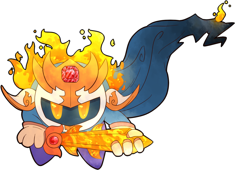Fire Meta Knight By Doritodemon2 On Deviantart - Magolor X Meta Knight (1024x747), Png Download