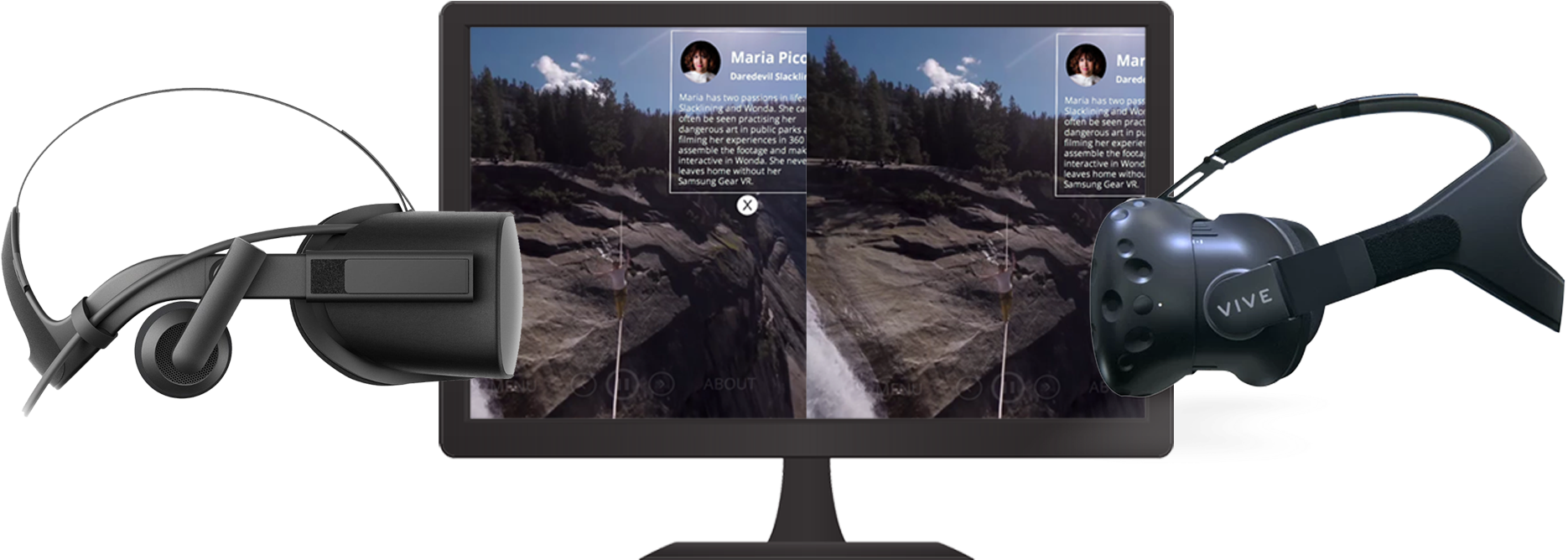 With Wonda Vr It Is Possible To Instantly View Your - Oculus Rift Vr Monitor (1895x711), Png Download