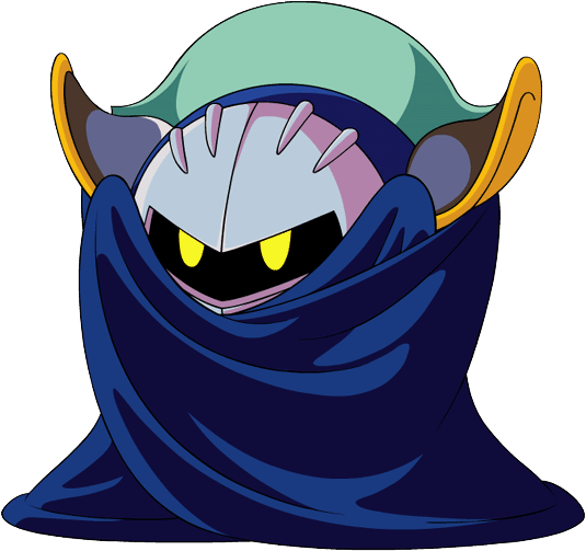 Toon Meta Knight - Kirby Right Back At Ya Meta Knight Png (573x504), Png Download
