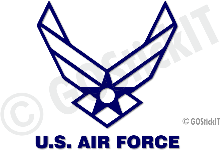 Us Air Force Logo Png Picture Transparent Library - Air Force Wings Decal (784x534), Png Download