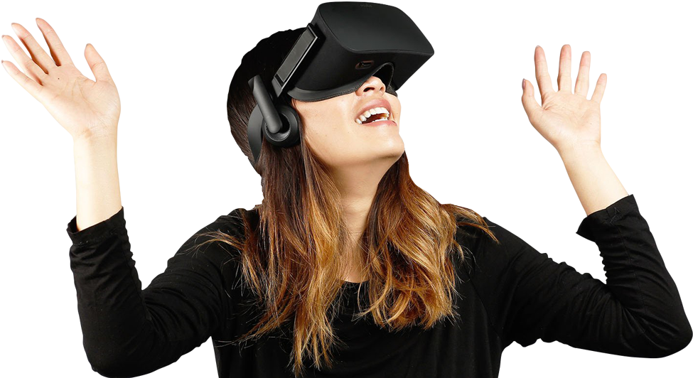 Virtual Reality Laptop Virtual Reality Notebook - People With Vr Headset (1000x544), Png Download