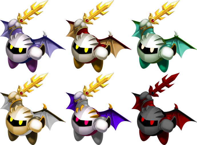 Metaknight Palette - Meta Knight Smash Colors (690x508), Png Download