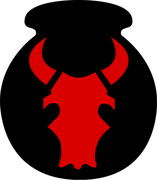 521px-34th 'red Bull' Infantry Division Ssi - 34th Infantry Division (521x599), Png Download