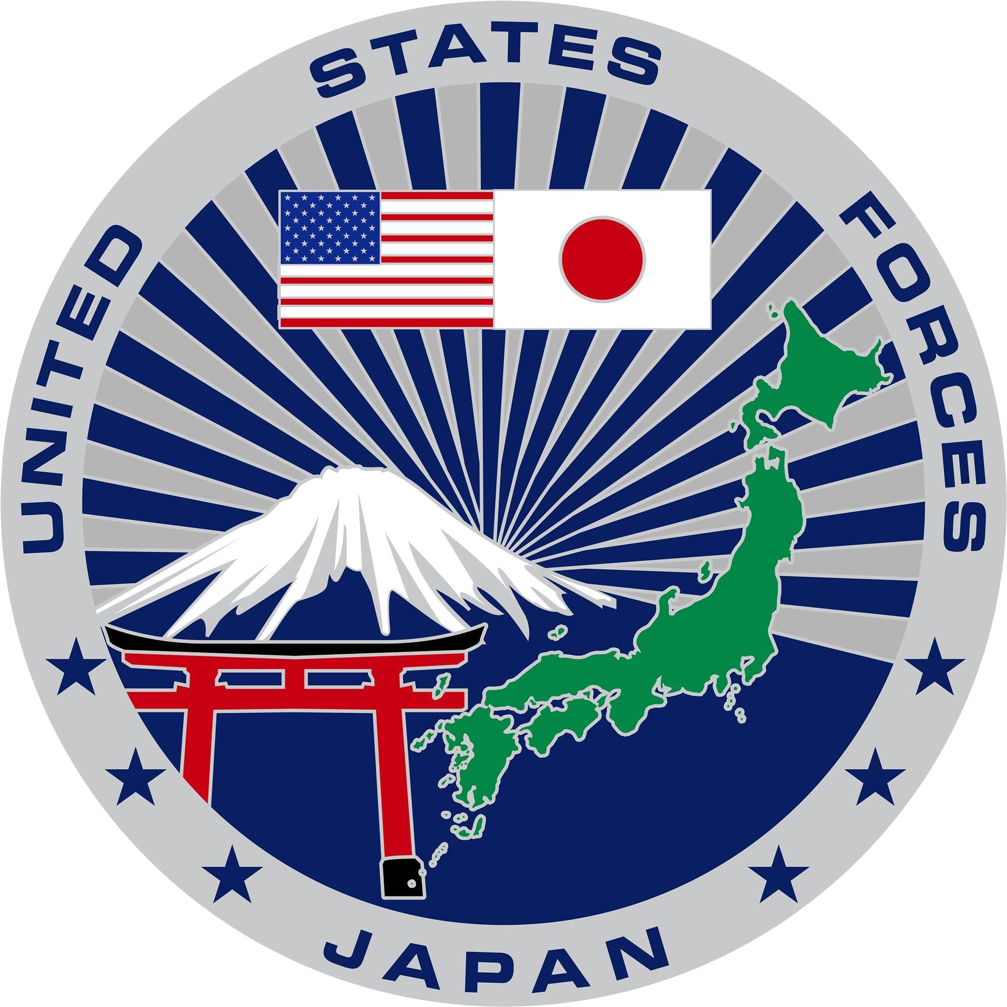 Air Force Pacific Air Forces U - Us Forces Japan Logo (2023x2023), Png Download