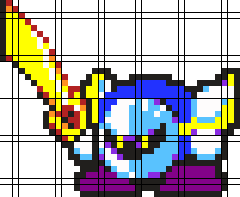 Download Meta Knight Perler Bead Pattern Bead Sprite アイロン ビーズ 図案 カービィ Png Image With No Background Pngkey Com