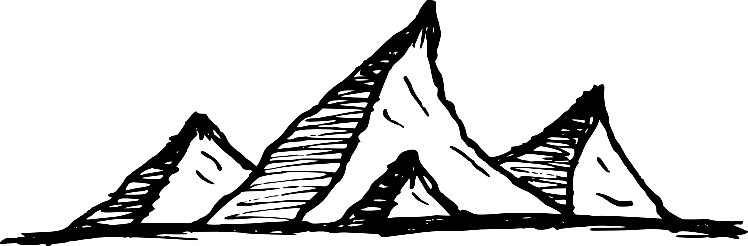 Mountains Range Png - Mountain Doodle Transparent (1500x493), Png Download