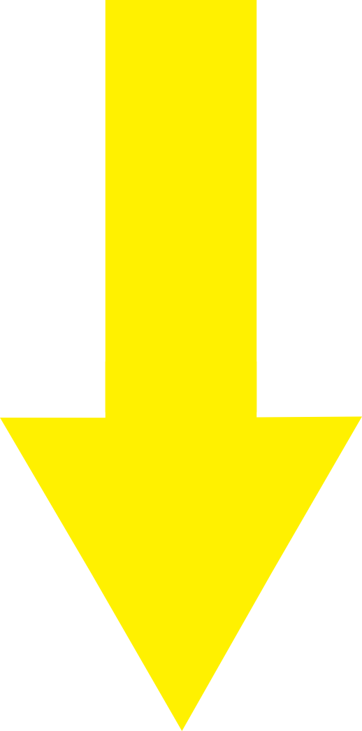 Yellow Arrow Down - Yellow Arrow Down Png (518x1045), Png Download