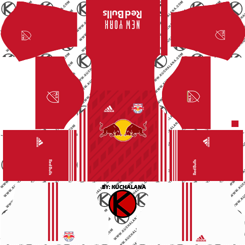 New York Red Bulls Kits - Mexico Kit Dream League Soccer 2018 (490x490), Png Download