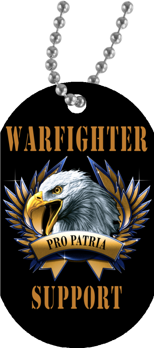 Black / One Size Warfighter Support Eagle Dog Tag - Girl Has No President Necklace (1155x1155), Png Download