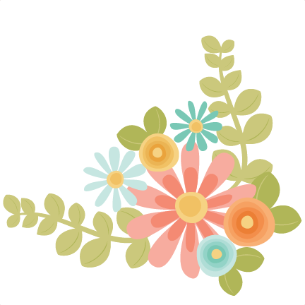 Flowers Svg Scrapbook Cut File Cute Clipart Files For - Cute Flowers Clipart Png (432x432), Png Download