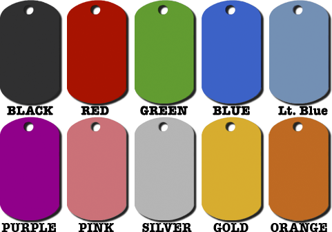 Aluminum Gi Dog Tags Medium - Anodized Aluminum Dog Tag (481x336), Png Download
