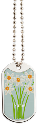 Custom Daffodils Garden Gardener Florist Dog Tag - Locket (460x460), Png Download
