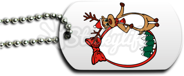 Merry Christmas Dog Tag - Cartoon (940x587), Png Download